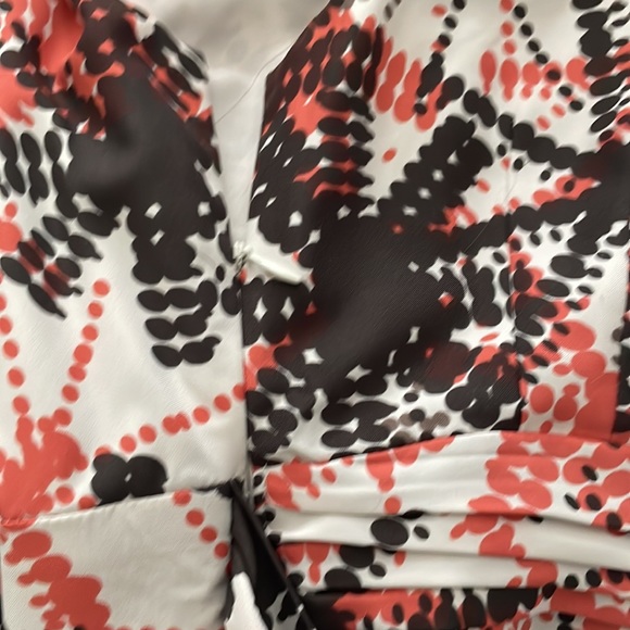 Banana Republic - Coral and brownish gray surplice dress - Size 2 - Picture 7 of 11